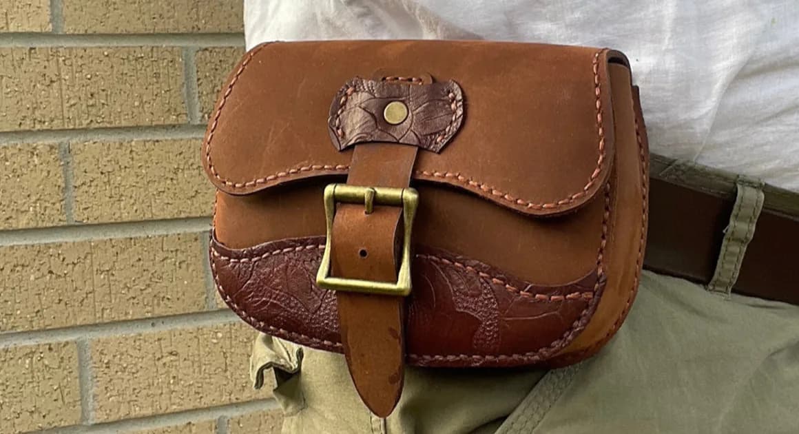 Buckled Leather Pouch