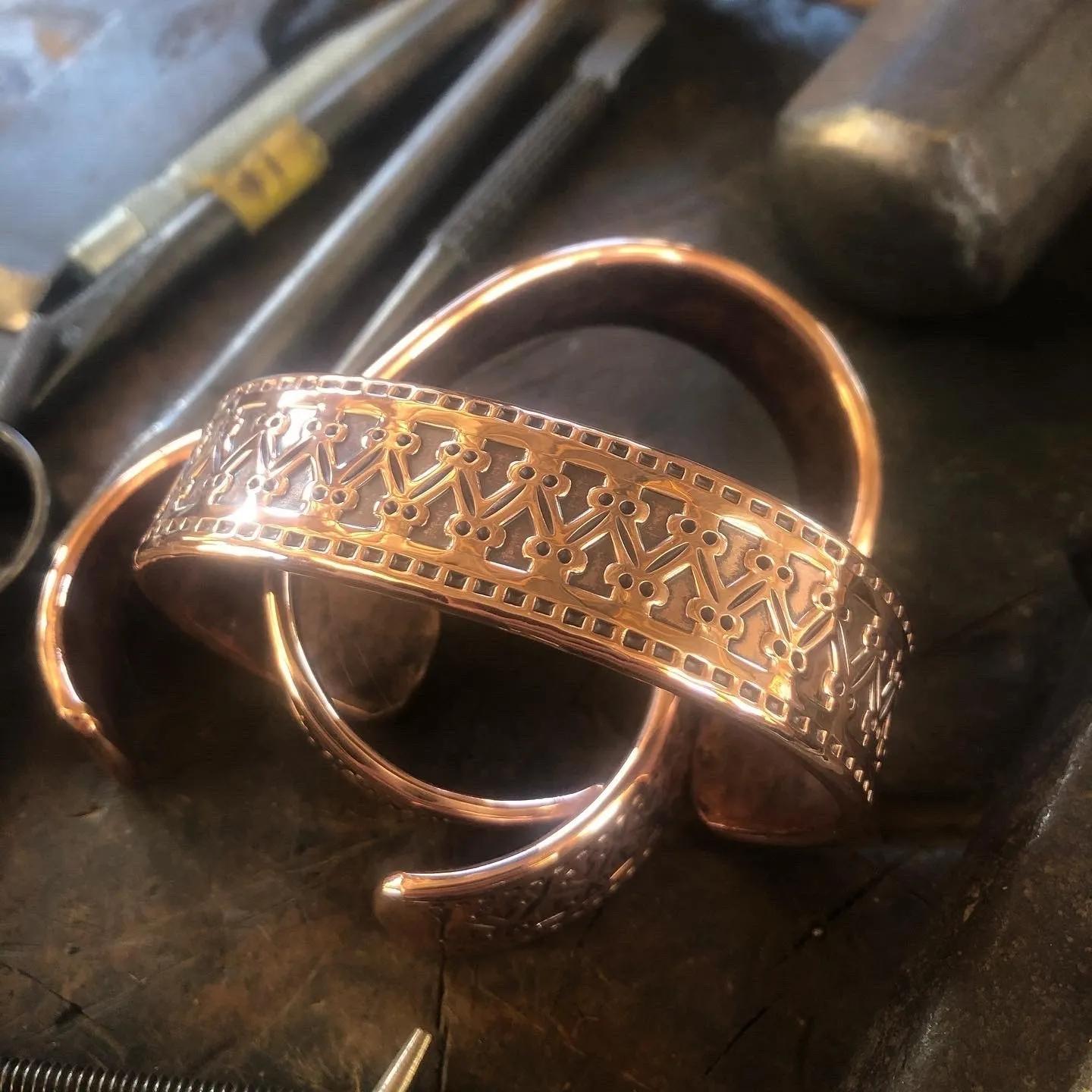 Norse Inspired Brass & Copper Cuffs