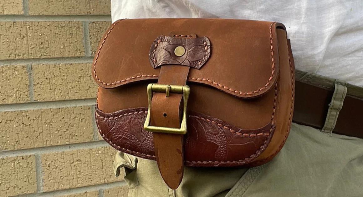Buckled Leather Pouch